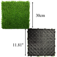Dalles de gazon artificiel modulaires pour animaux de compagnie, revêtement de sol en gazon synthétique emboîtable pour chenil et patio