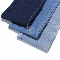 80% coton motif ondulé bleu Jacquard Denim tissu pour jean 10.5 Oz haute qualité Denim tissu en gros
