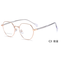 Montures de lunettes optiques en métal personnalisées en gros, montures de lunettes de créateur tendance, montures de lunettes de luxe