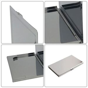 Porte-cartes d'identité personnalisé en acier inoxydable, étui portable pour cartes de visite avec logo imprimé - Product Image 5