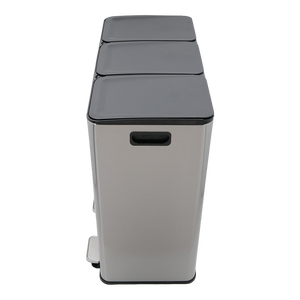 KSY 45L 60L <span class=keywords><strong>90L</strong></span> <span class=keywords><strong>Poubelle</strong></span> de recyclage en acier inoxydable à <span class=keywords><strong>3</strong></span> <span class=keywords><strong>compartiments</strong></span> <span class=keywords><strong>Poubelle</strong></span> de recyclage <span class=keywords><strong>Poubelle</strong></span> à poussière - Product Image 3