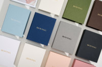Scatole di Carta per Gioielli Personalizzate Eco-Friendly, Nuovo Design a Forma di Libro, Rosa, per Orecchini e Collane, con Logo
