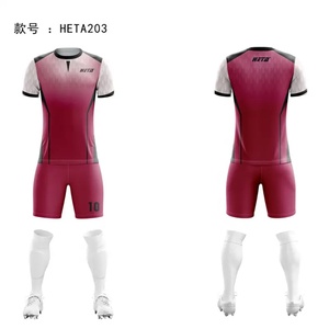Uniforme de Fútbol Sublimado al por Mayor, Camiseta de Fútbol para Hombre, Pantalones Cortos Transpirables, Conjunto de Camiseta de Fútbol Sublimada - Product Image 1