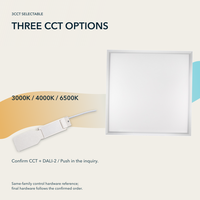Panneau LED 600x600 40W 3CCT DALI-2 Push pour projets de plafonds en grille