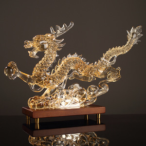 Figurita de dragón de acrílico transparente para decoración de sala de estar, regalo de Año Nuevo Chino, adorno del zodiaco - Product Image 1