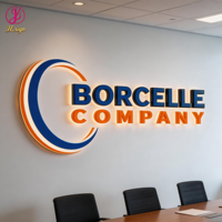 Enseigne lumineuse LED en acrylique personnalisée, lettres en relief 3D, enseigne lumineuse pour devanture de magasin, enseignes de logo pour entreprise, extérieur