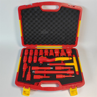 S683-21 SFREYA VDE 1000V boîtier d'outils d'isolation isolé double couleur 21 pièces kit de clé à douille