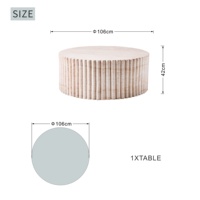 Table basse d'extérieur moderne en oxyde de magnésium, écologique, durable, imperméable, pour hôtel et salon