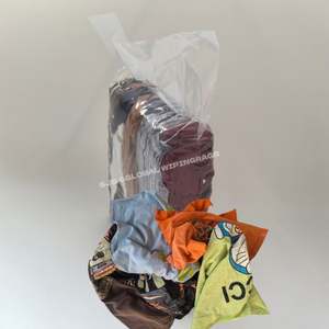 Trapos de limpieza industrial de tela de algodón, trapos de camiseta de colores, tela recuperada de color, paquete de trapos para limpieza de 10 lb y 50 lb - Product Image 1