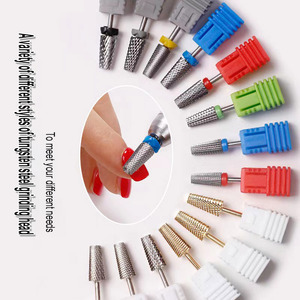 Giá sỉ Bộ dụng cụ làm móng thép 5 trong 1, mũi khoan Tungsten 3/32\", dũa kim cương làm móng, mũi khoan acrylic, mũi khoan gốm cacbua - Product Image 3