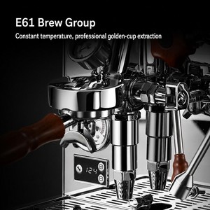 Machine à expresso électrique commerciale en acier inoxydable, double chaudière, 15 bars, système de brassage semi-automatique, capacité de 12 tasses, puissance de 2200 W - Product Image 3