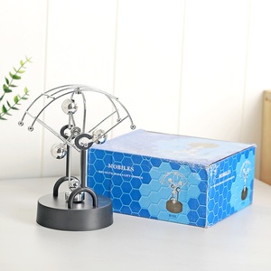 Modèle 985 Instrument à mouvement perpétuel à trois billes, pendule électromagnétique incurvé en plastique, nouveauté artisanale pour la maison - Product Image 2