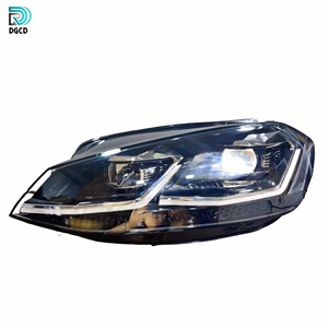 Faro a LED per VW <span class=keywords><strong>Golf</strong></span> 7 5R <span class=keywords><strong>2017</strong></span>-2020, Upgrade Proiettore Black Line, 12V 70W 4000-6000 Lumen, Lampada per Modifica Auto - Product Image 1