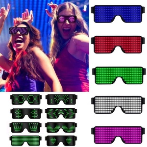 8 modèles <span class=keywords><strong>Choisi</strong></span> Shenzhen Approvisionnement Clignotant Néon <span class=keywords><strong>A</strong></span> MENÉ des Lunettes De Soleil Pour La Fête - Product Image 3