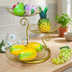 Panier à fruits décoratif en fer, écologique et moderne, avec des détails artistiques pour un rangement élégant sur le comptoir - Product Image 3