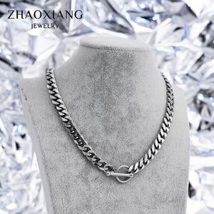 Chaîne cubaine plaquée or en gros pour hommes, collier et bracelet hip-hop en titane et acier inoxydable, style Miami 18 carats - Product Image 6