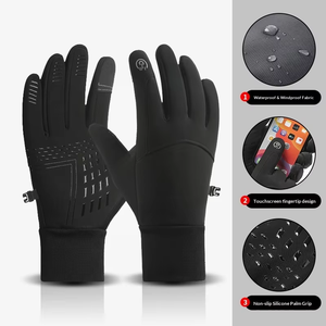 Gants de cyclisme d'hiver imperméables pour hommes et femmes, compatibles écran tactile, thermiques, pour vélo et <span class=keywords><strong>moto</strong></span>, protection intégrée - Product Image 4