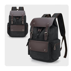 Custom 2025 Vintage Large Travel Bag Thick Canvas Drawstring School <b>Backpack</b> <b>Waterproof</b> Anti-theft Laptop <b>Backpacks</b> - Product Image 4