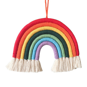 Decorazione da Parete in Macramè di Cotone Arcobaleno all'Ingrosso dalla Fabbrica Cinese - Product Image 1