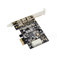 3-Port PCIE ke 1394 kartu dengan Firewire 1394B & 1394A TI XIO2213A Chipset dalam persediaan