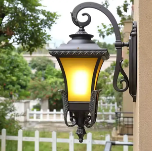 Zeal Lighting 50W Lámpara de pared LED impermeable Estilo retro europeo Elegante accesorio de acero inoxidable para jardín Patio Luz solar - Product Image 1