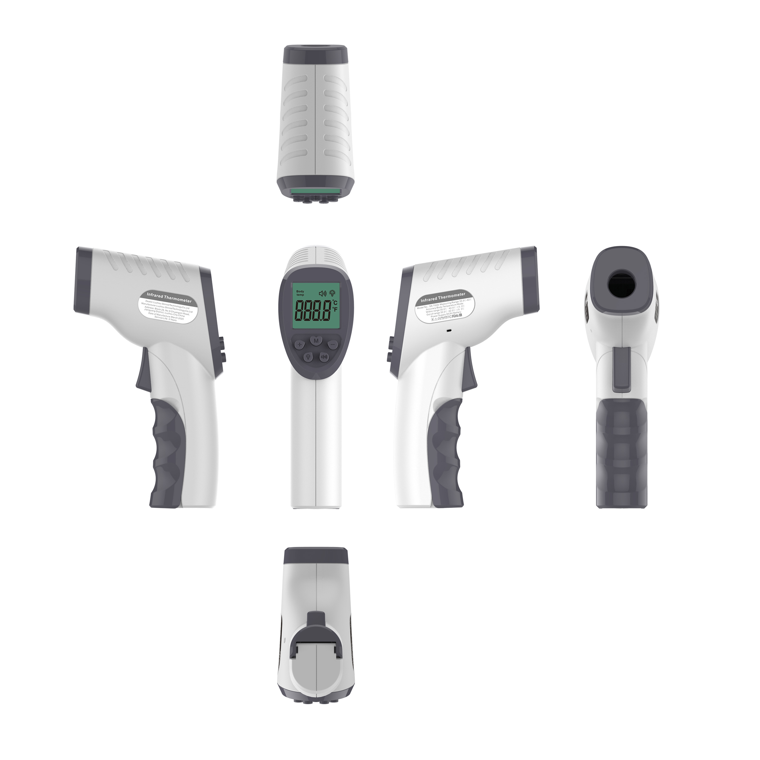 Цифровой Бесконтактный инфракрасный термометр для измерения температуры тела, ИК-термометр для измерения температуры лба