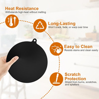 Ensemble de tapis de cuisson en silicone et fibre de verre pour cuisinière à induction, résistant aux hautes températures, antidérapant, isolant thermique, résistant à l'huile