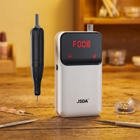 JSDA JD201H Ponceuse à ongles professionnelle portable en plastique de haute qualité 30000 tr/min Rechargeable Faible bruit Polissage à brosse