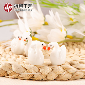 Figurine en résine Dp Swan, décoration de jardin miniature, ornement de table, cadeau artisanal - Product Image 4