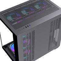 Lovingcool nuevo diseño Vertical torres completas cubierta de escritorio ATX CPU ARGB cubo Mesa Gaming PC caso vidrio ordenador aleación de aluminio