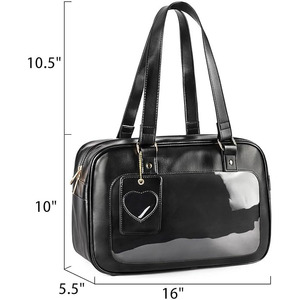 Ita <strong>Bag</strong> <strong>Japanese</strong> <strong>School</strong> <strong>Bag</strong> with Insert Tote Shoulder Anime Purse for Cosplay with Clear Window - Product Image 2