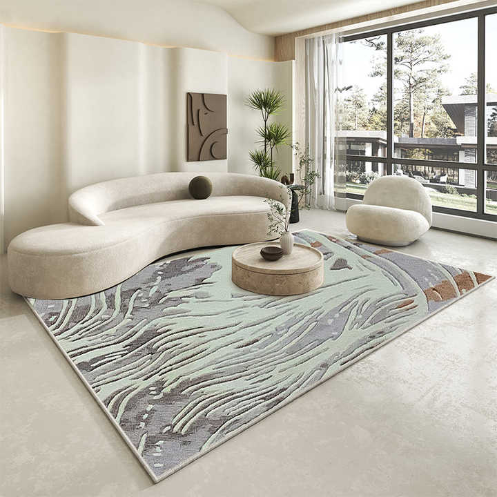 Modern Luxury Wool and Viscose Rugs Woven Style Carpet Mat with Fashion