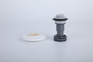 Scolapiatti in ceramica bianca lavabo da bagno Pop-up con asta di sollevamento tappo per cestello per rifiuti Pop-Up coperchio in ceramica senza troppopieno - Product Image 4