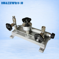 Calibrateur de pression hydraulique, plateforme d'essai à manivelle, manomètre tout en acier inoxydable 0-6 MPa, huile de transformateur