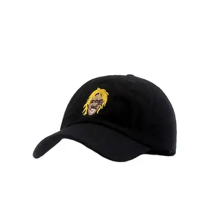 Topi Pria bordir grosir topi Snapback topi bisbol Logo kustom topi dunia hitam