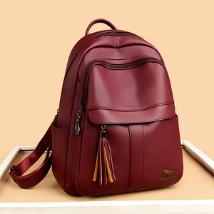 Women's <b>Backpack</b> Fashion Design High Quality PU Leather Female School Bag Multifunction <b>Large</b> Capacity Travel <b>Backpacks</b> - Product Image 3