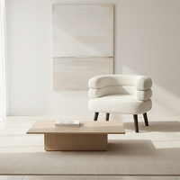 Fauteuil de salon en laine d'agneau, nouveau style, taille et couleur personnalisables, confortable et écologique, vente en gros d'usine