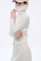 Ensemble tricoté décontracté en cachemire/laine pour femme, deux pièces, au-dessus du genou, été