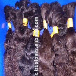 Non transformés bouclés cheveux humains en vrac. Naturel bouclés remy en vrac cheveux humains. Pas de poux et noix remy cheveux humains. - Product Image 2