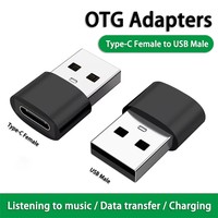 Adaptor USB ke Tipe C murah pabrik Tiongkok adaptor pengisi daya USB A pria ke C Wanita konektor konverter USB C OTG