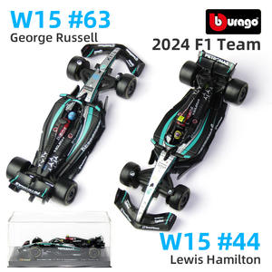 1:43 scala Deluxe Edition <span class=keywords><strong>Mercedes</strong></span>-<span class=keywords><strong>AMG</strong></span> 2024 W15-44 Formula Racing in metallo pressofuso modello di auto <span class=keywords><strong>giocattolo</strong></span> - Product Image 5