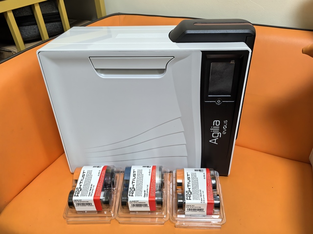 Best Sell Evolis Agilia Simplex Retransfer 600 DPI Single Dual Sided PVC Plastic ID Card Printer in Stock USB Interface