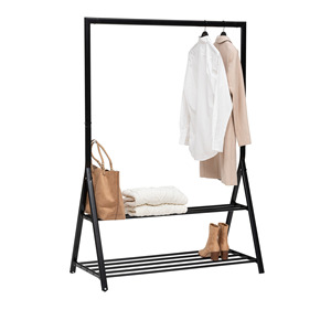 ATHENA Porte-vêtements en métal noir 121X56.5 H. 167CM - Product Image 1