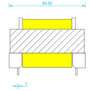 Transformador de Potencia Electrónico de Alta Frecuencia EC <span class=keywords><strong>ER</strong></span> EC49, Transformador de Voltaje Monofásico, Estructura de Bobina Toroidal EI, Núcleo de Ferrita - Product Image 4