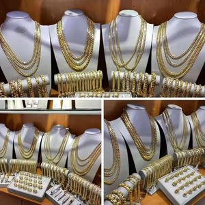 היפ הופ תכשיטים מותרות צמיד מותרות צמיד זהב 14 קארט צהוב אמיתי זהב צהוב אמיתי מרקם לבן - Product Image 2