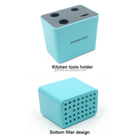 Accessoires de cuisine en acier inoxydable, 4 pièces, outils de cuisine, couteau à éplucher, éplucheur, ciseaux avec support de rangement