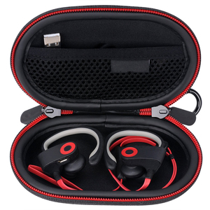 Custom Logo Shockproof Custom Logo Hard Eva Travel <strong>Bluetooth</strong> Earphone <strong>Case</strong> <strong>With</strong> Mesh Pockets Storage Earbud Bag Travel - Product Image 1