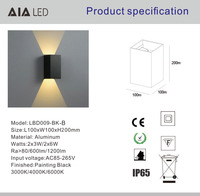 Lumière murale LED extérieure flexible réglable étanche IP65 avec capteur PIR 12W 0-90 degrés vers le haut et vers le bas pour jardin