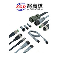 Cable Personalizado Impermeable IP67 M12 de 12 Pines, Macho a Hembra, Sin Blindaje, Conector Circular de Aviación Negro