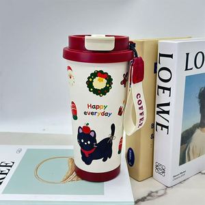 Tumbler Water Bottle for Car Use - Large Capacity With Built-In Straw 316 Stainless Steel Christmas Cups and Mugs - Product Image 3